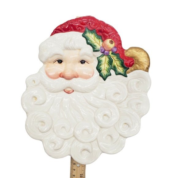 VTG Christmas Noel Classique Santa Plate Fitz‎ & Floyd Christmas Clause St Nick - Picture 6 of 6